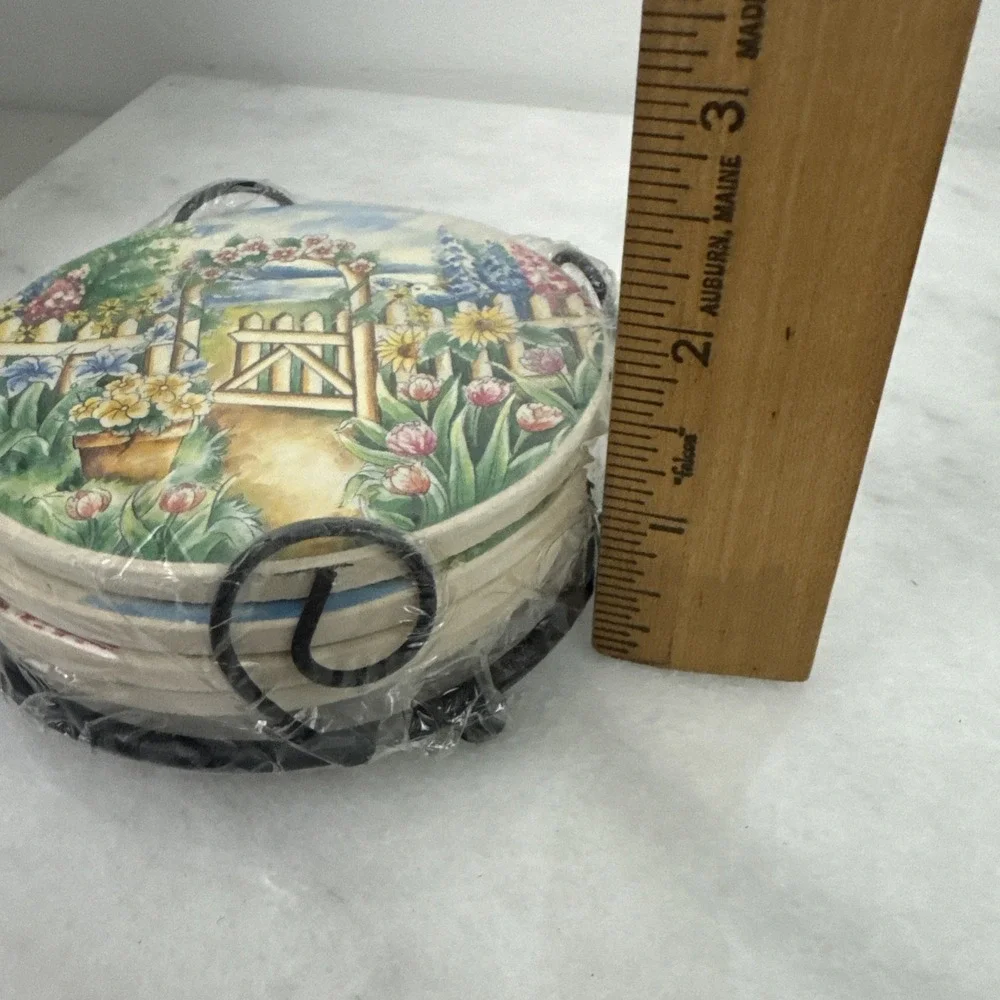 4 Ceramic Coasters Lighthouse Collection 3.5